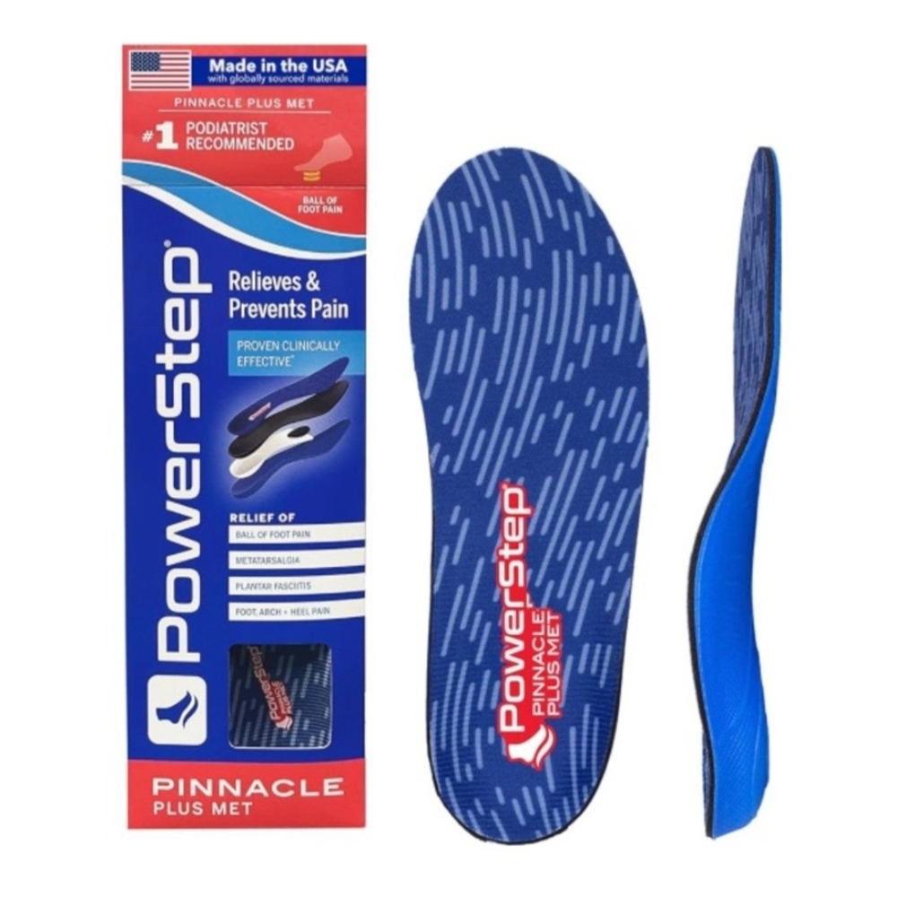 PowerStep Pinnacle Plus Met Insoles NIB Mens 10-10.5 Womens 12 Orthotic Inserts